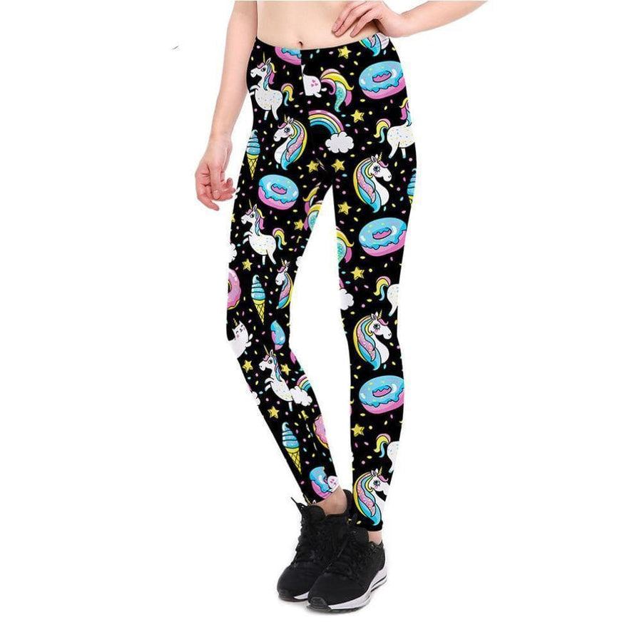 Rainbow Unicorn high stretch yoga Leggings