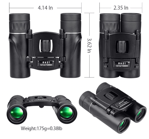 Compact Zoom Binoculars 8x21