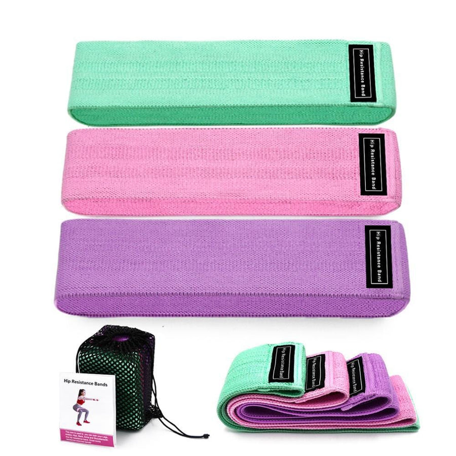 3 pack Fabric Resistance Bands for Legs and Butt + The 15 Best Butt Exercises + Adjustable Skipping Rope Speed Jump