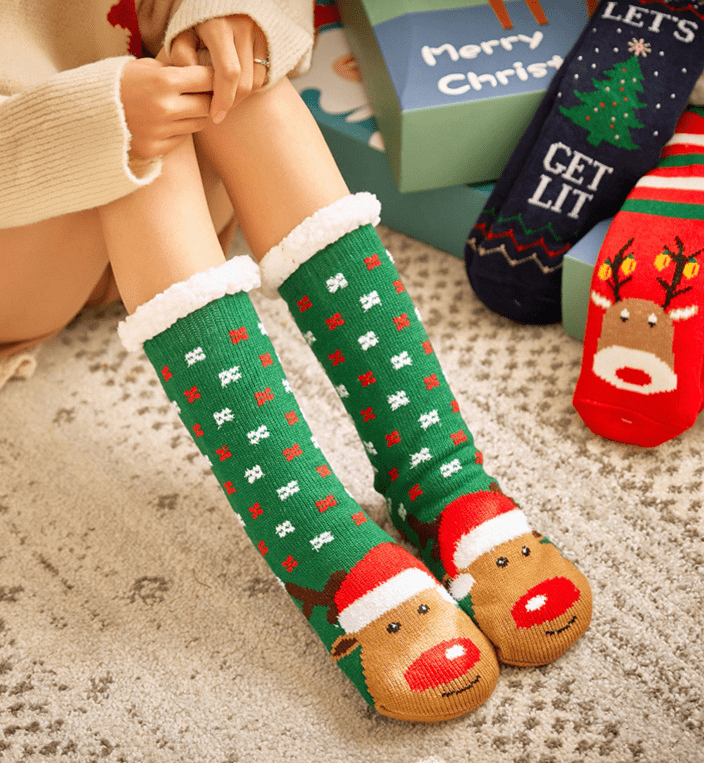 Warm Christmas Socks, 2 Pairs